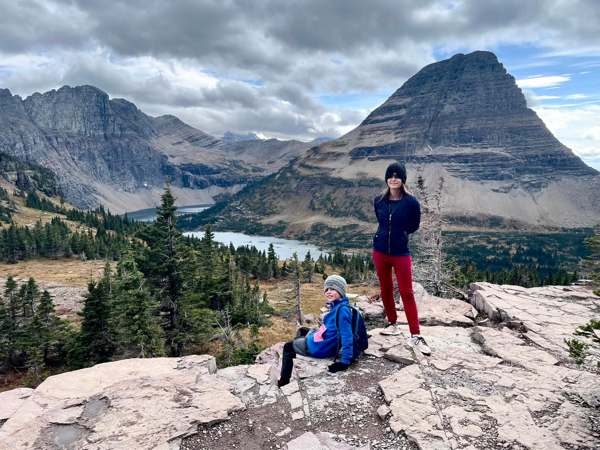 Christina hiking in Glacier National Park